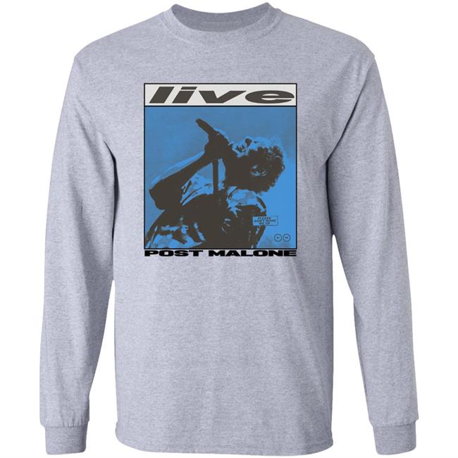 Post Malone Merch Posty Co Mic Long Sleeve T Shirt Post Malone Merch Posty Co Mic Long Sleeve T Shirt