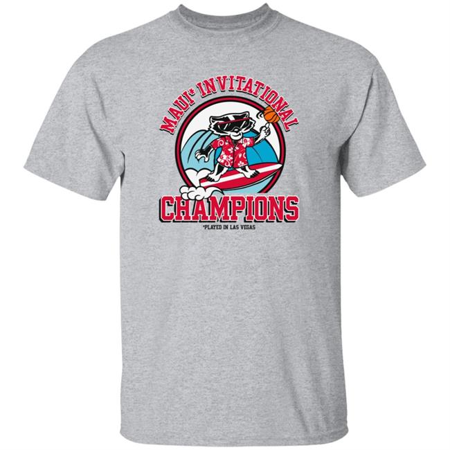 Barstool Sports Pardon My Take Wisco Maui Champs Tee T Shirt Maui Invitational Championship Played In Las Vegas
