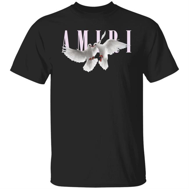 Dual Doves Amiri Shirt Amiri T Shirts Dual Doves Shirt