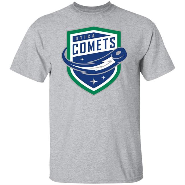 Utica Comets’ Popular Puck The White T-shirts Utica Comets’ Popular Puck The White T-shirts