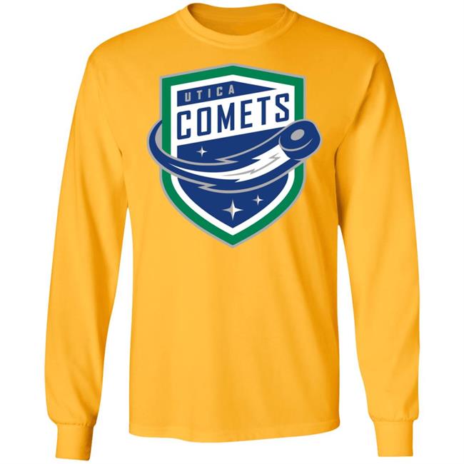 Utica Comets’ Popular Puck The White T-shirts Utica Comets’ Popular Puck The White T-shirts