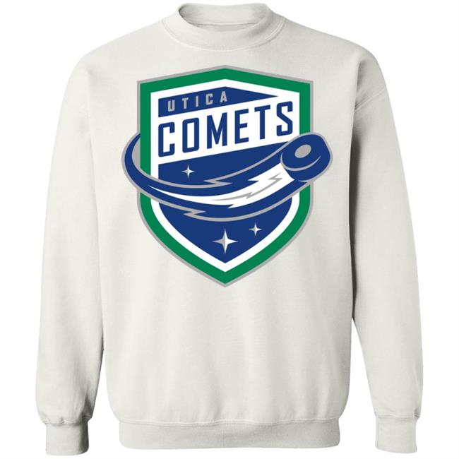 Utica Comets’ Popular Puck The White T-shirts Utica Comets’ Popular Puck The White T-shirts
