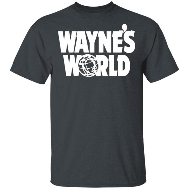 Waynes World Wayne Stock Retro Movie Big Logo Black Shirt Waynes World Wayne Stock Retro Movie Big Logo Black Shirt