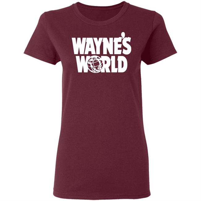 Waynes World Wayne Stock Retro Movie Big Logo Black Shirt Waynes World Wayne Stock Retro Movie Big Logo Black Shirt