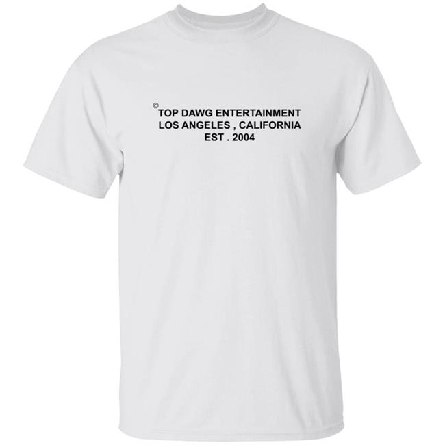 TDE EST T Shirt TDE Merch TDE T Shirts TxDxE T Shirts Merch TOP DAWG ENTERTAINMENT LOS ANGELES , CALIFORNIA EST . 2004