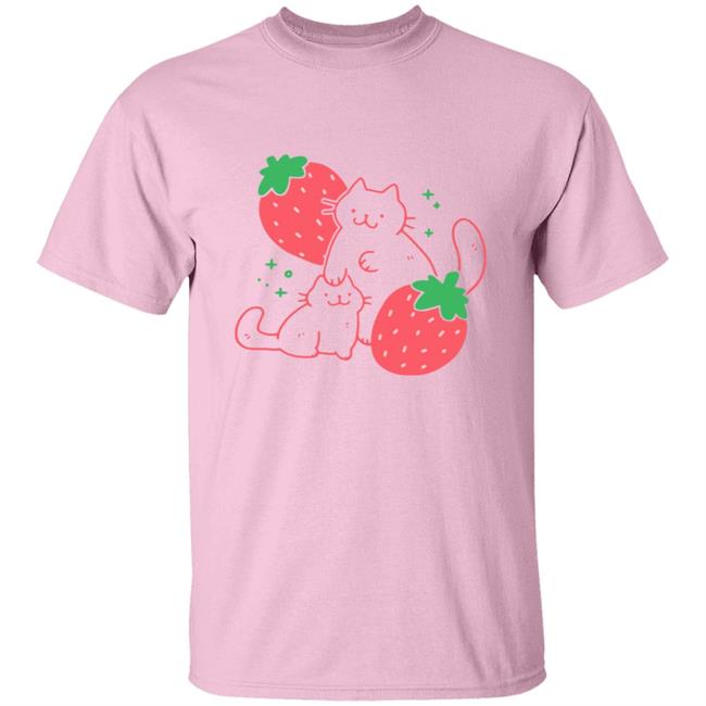 Crowlines Shop Strawberry Cat Shirt