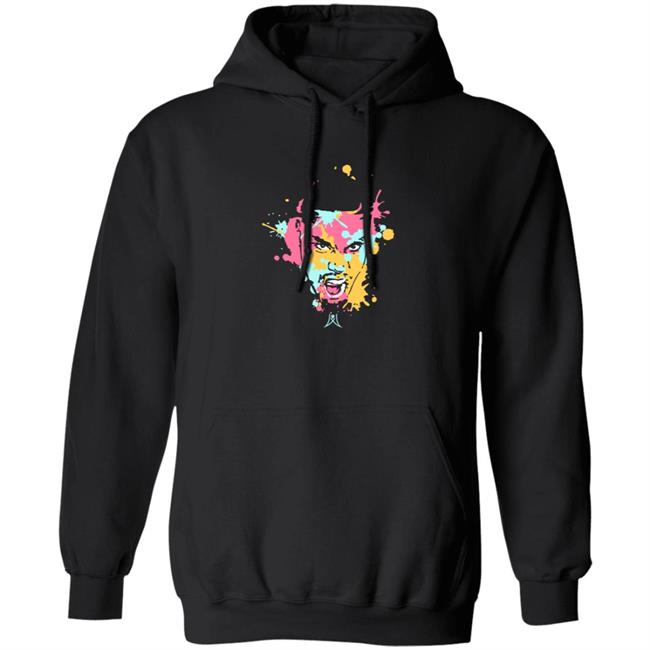 San Antonio Spurs Lonnie Walker IV Paint Splatter Hoodie Sweatshirt