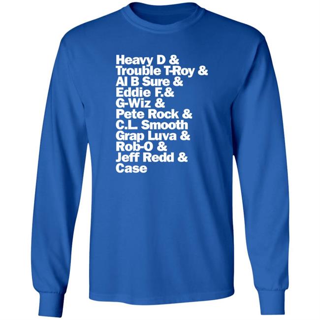 Heavy D And Trouble T Roy And Al B Sure And Addie F And G Wiz BOMV Tee Shirt Heavy D And Trouble T Roy And Al B Sure And Addie F And G Wiz BOMV Tee Shirt