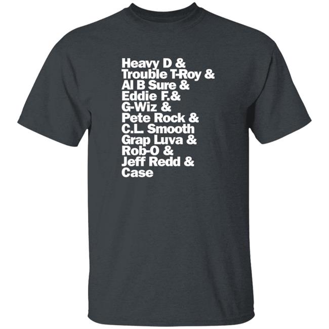 Heavy D And Trouble T Roy And Al B Sure And Addie F And G Wiz BOMV Tee Shirt Heavy D And Trouble T Roy And Al B Sure And Addie F And G Wiz BOMV Tee Shirt