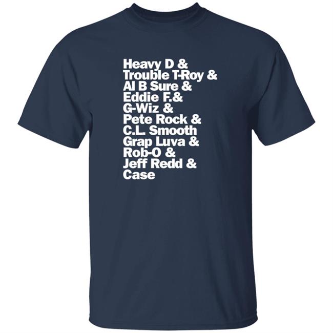 Heavy D And Trouble T Roy And Al B Sure And Addie F And G Wiz BOMV Tee Shirt Heavy D And Trouble T Roy And Al B Sure And Addie F And G Wiz BOMV Tee Shirt
