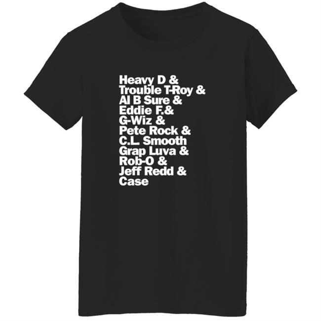 Heavy D And Trouble T Roy And Al B Sure And Addie F And G Wiz BOMV Tee Shirt Heavy D And Trouble T Roy And Al B Sure And Addie F And G Wiz BOMV Tee Shirt