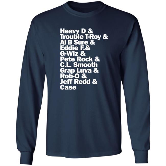 Heavy D And Trouble T Roy And Al B Sure And Addie F And G Wiz BOMV Tee Shirt Heavy D And Trouble T Roy And Al B Sure And Addie F And G Wiz BOMV Tee Shirt