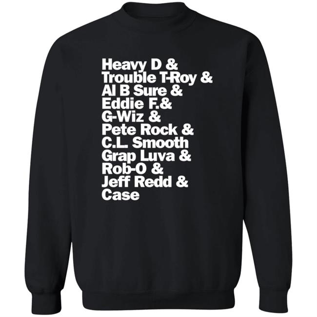 Heavy D And Trouble T Roy And Al B Sure And Addie F And G Wiz BOMV Tee Shirt Heavy D And Trouble T Roy And Al B Sure And Addie F And G Wiz BOMV Tee Shirt