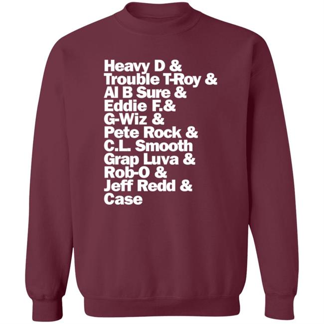 Heavy D And Trouble T Roy And Al B Sure And Addie F And G Wiz BOMV Tee Shirt Heavy D And Trouble T Roy And Al B Sure And Addie F And G Wiz BOMV Tee Shirt