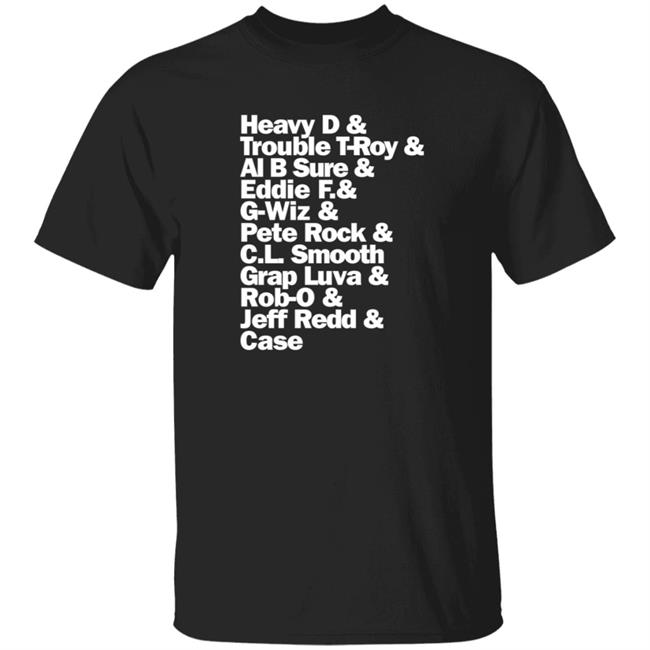 Heavy D And Trouble T Roy And Al B Sure And Addie F And G Wiz BOMV Tee Shirt Heavy D And Trouble T Roy And Al B Sure And Addie F And G Wiz BOMV Tee Shirt