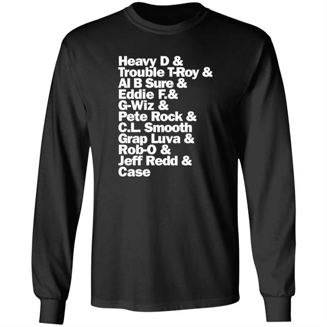 Heavy D And Trouble T Roy And Al B Sure And Addie F And G Wiz BOMV Tee Shirt Heavy D And Trouble T Roy And Al B Sure And Addie F And G Wiz BOMV Tee Shirt