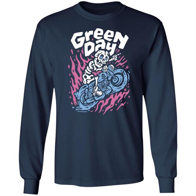 Hella Mega Tour Merch Green Day Moto Skeleton Shirt Sindy Sinn Hella Mega Tour Merch Green Day Moto Skeleton Shirt Sindy Sinn