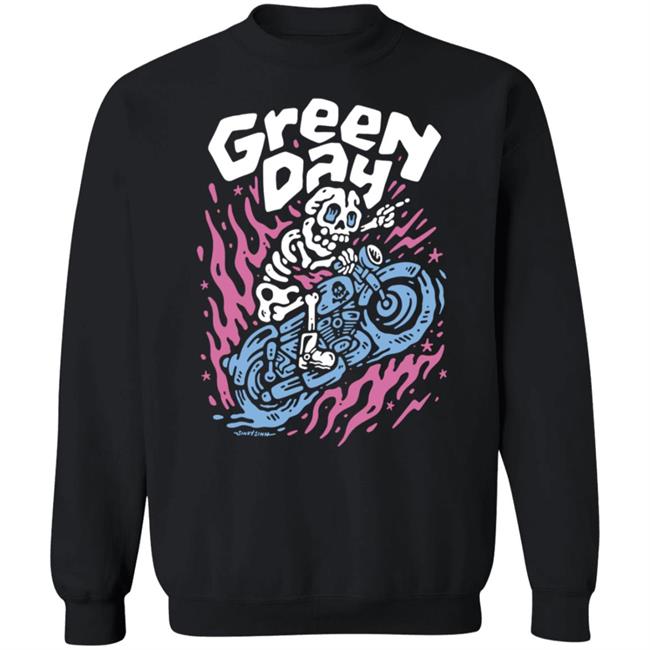 Hella Mega Tour Merch Green Day Moto Skeleton Shirt Sindy Sinn Hella Mega Tour Merch Green Day Moto Skeleton Shirt Sindy Sinn