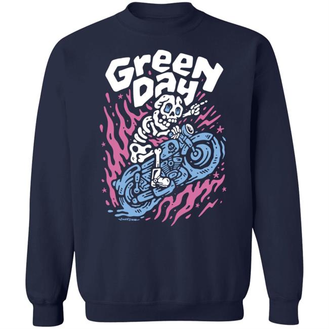 Hella Mega Tour Merch Green Day Moto Skeleton Shirt Sindy Sinn Hella Mega Tour Merch Green Day Moto Skeleton Shirt Sindy Sinn