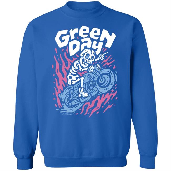 Hella Mega Tour Merch Green Day Moto Skeleton Shirt Sindy Sinn Hella Mega Tour Merch Green Day Moto Skeleton Shirt Sindy Sinn