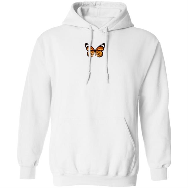 Butterfly Hoodie Brandy Melville daisy butterfly White hooded Sweatshirt