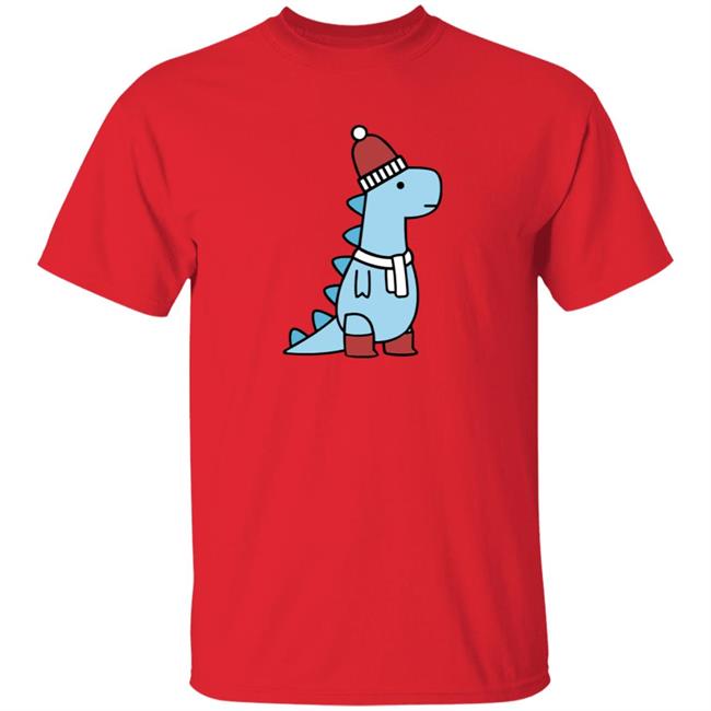 Shop Dinosaur Winter T-Rex T Shirt Shop Dinosaur Winter T-Rex T Shirt