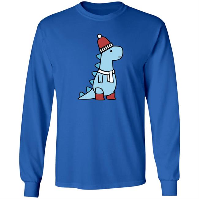 Shop Dinosaur Winter T-Rex T Shirt Shop Dinosaur Winter T-Rex T Shirt