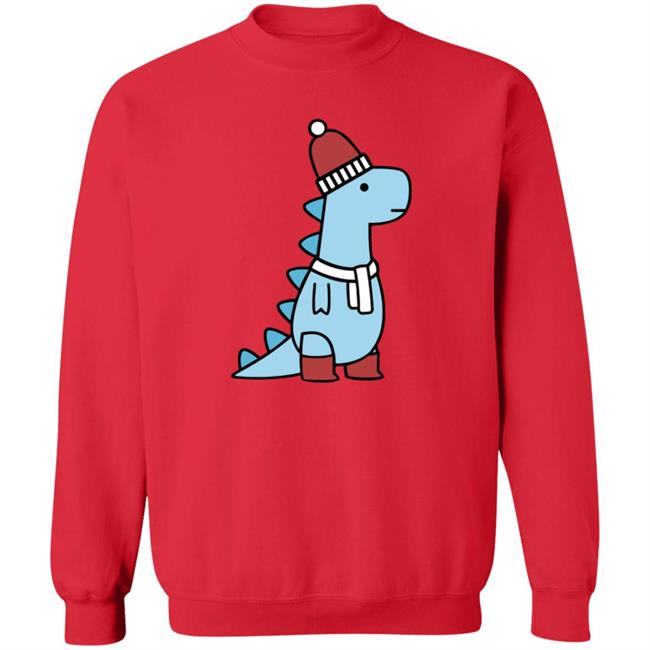 Shop Dinosaur Winter T-Rex T Shirt Shop Dinosaur Winter T-Rex T Shirt