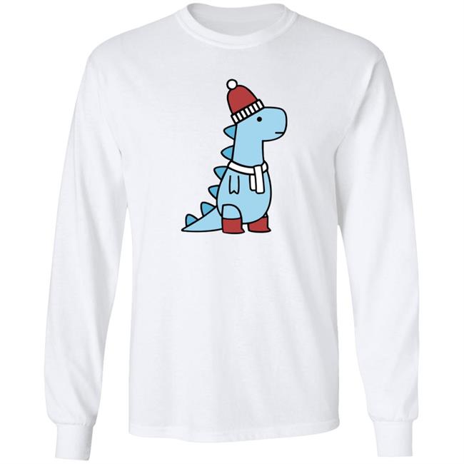 Shop Dinosaur Winter T-Rex T Shirt Shop Dinosaur Winter T-Rex T Shirt