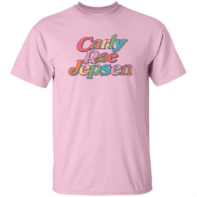 Carly Rae Jepsen Merch Rainbow Crj Tee Pink