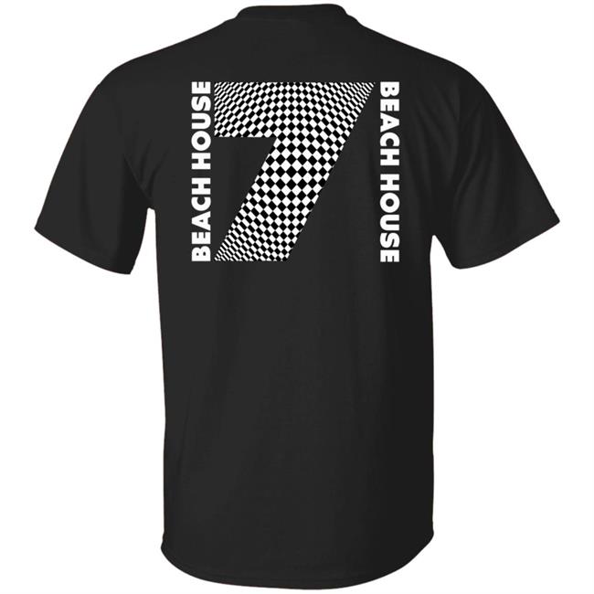 Beach House Baltimore Merch 7 Op Art Black Beach House Shirt Back