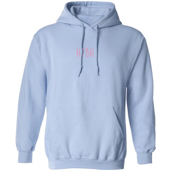 Happy To Be Here Merch Crawford Collins Merch Happy To Be Here Pink Logo Hoodie Sweatshirt